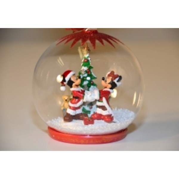 Mickey and Minnie Mouse Christmas Bauble Ornament, extremely Rare