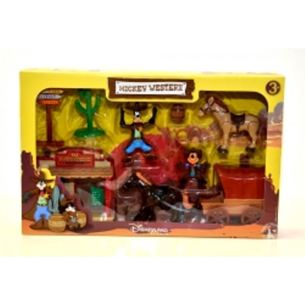 Mickey western articulated figures and accessories playset 
